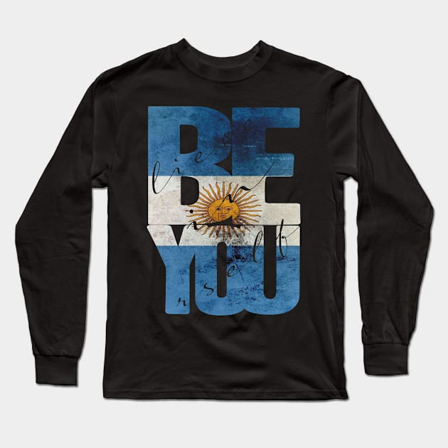 Believe In Yourself Quote Long Sleeve T-Shirt by Charaf Eddine